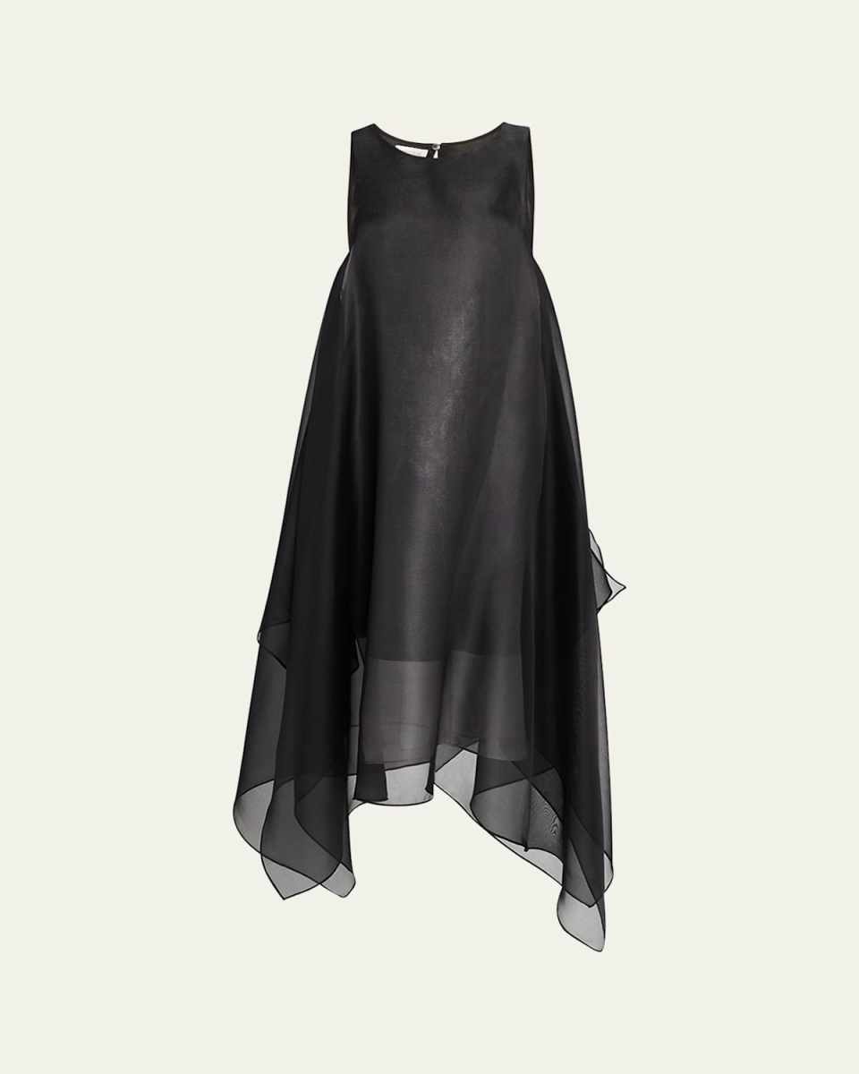 Handkerchief Silk Organza Maxi Dress